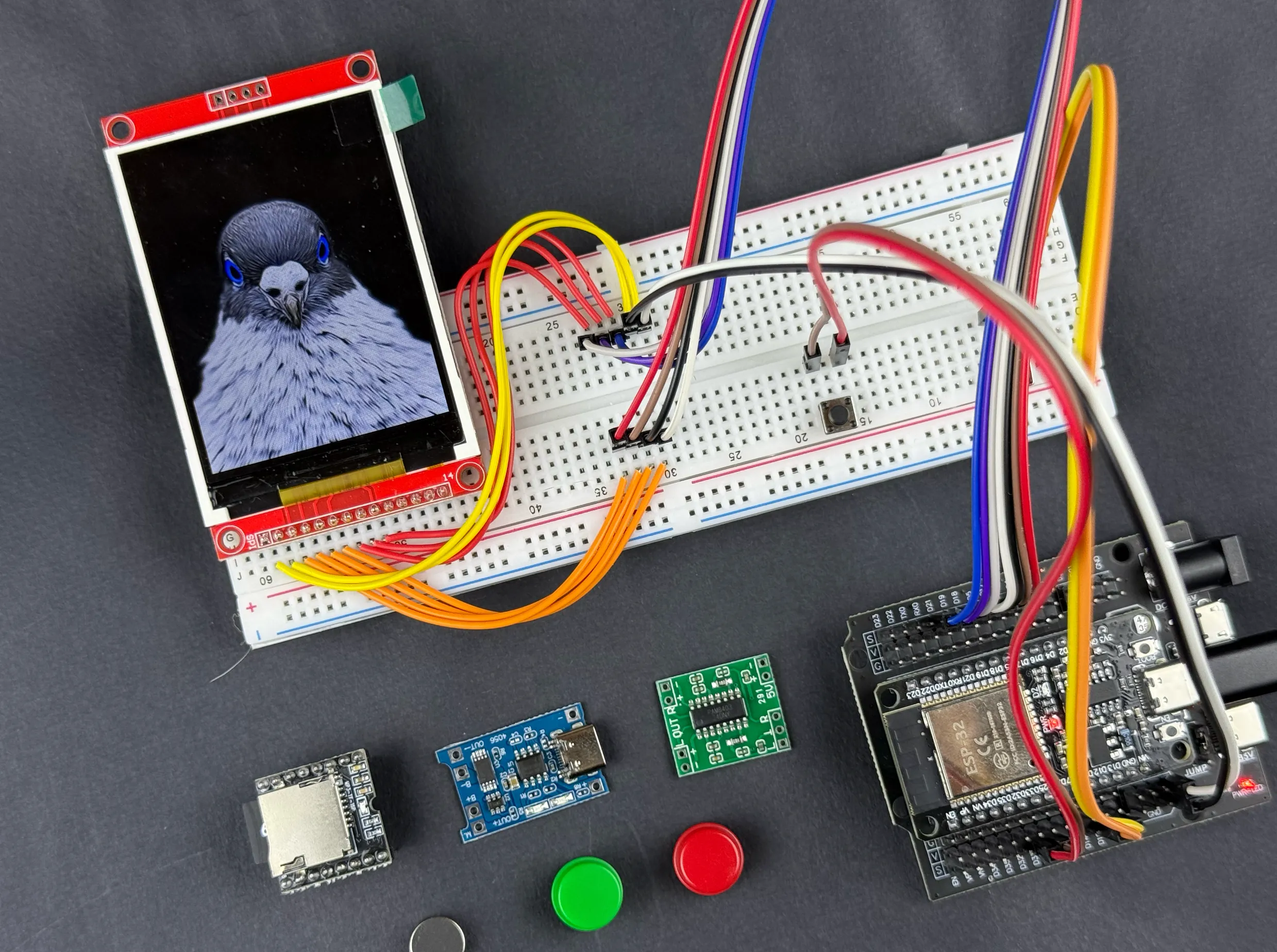 Assembled with the screen